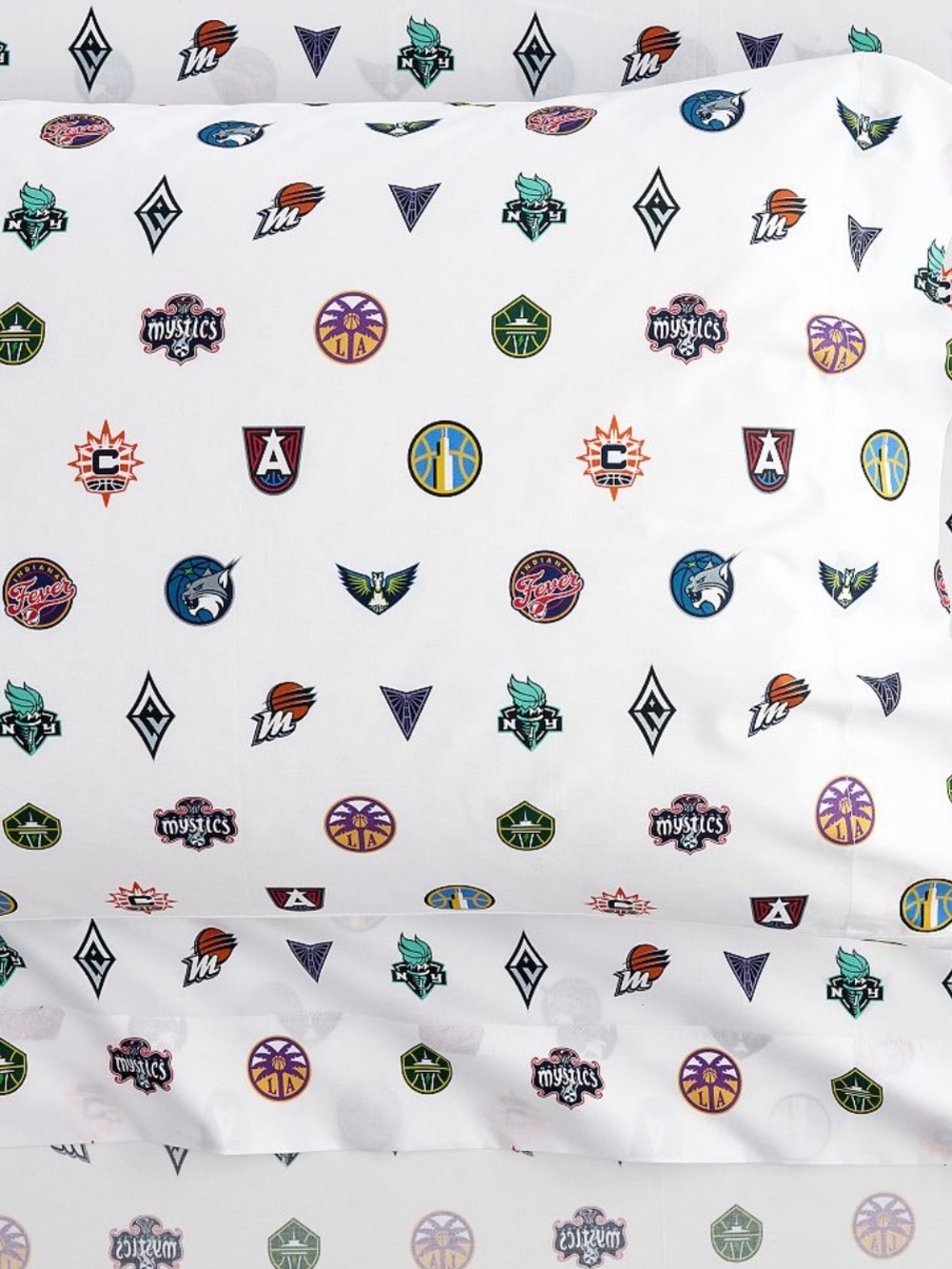 WNBA Logo Sheet Set Full Pottery Barn teen